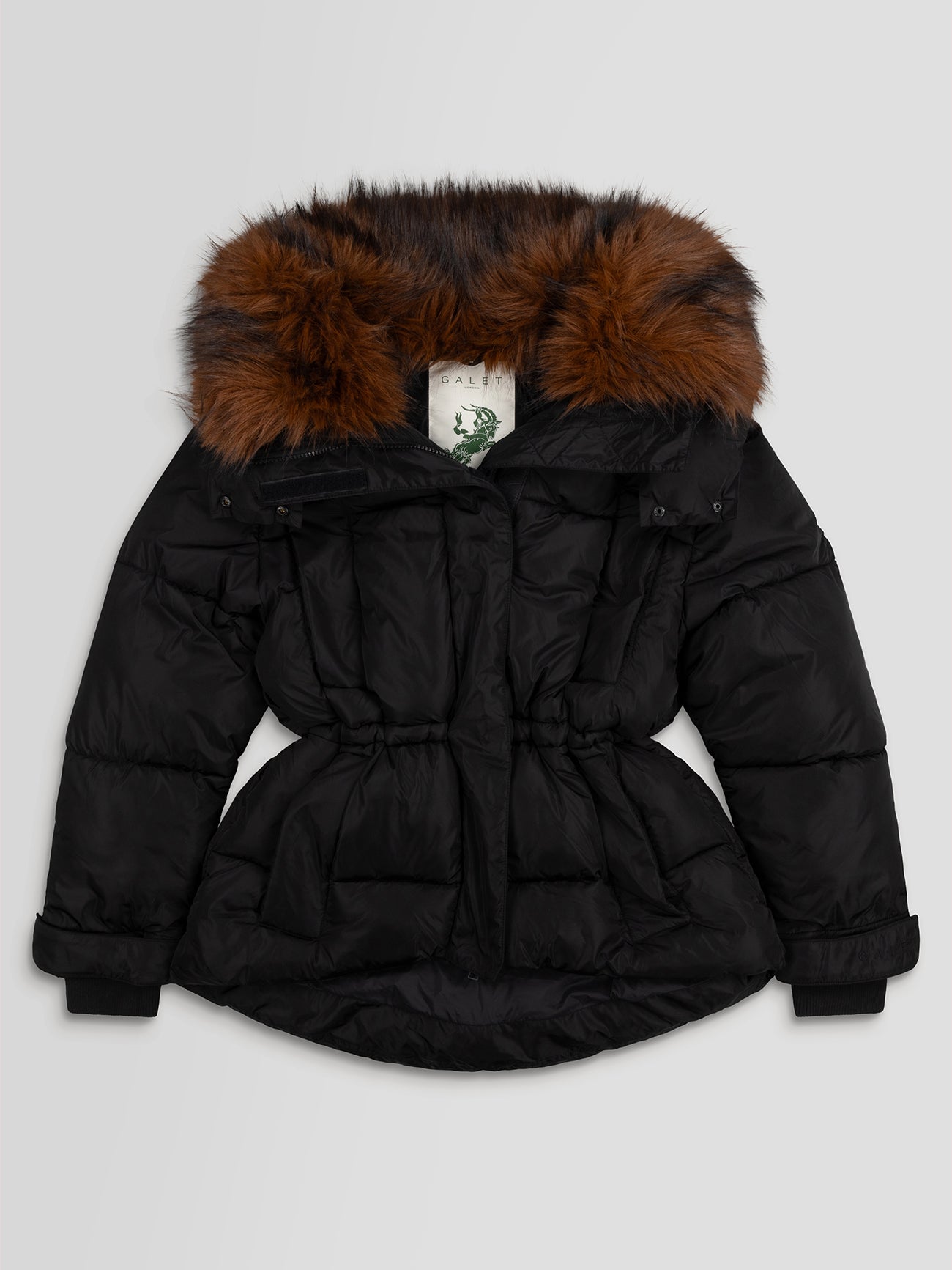 Regents Cinched Puffer in Black