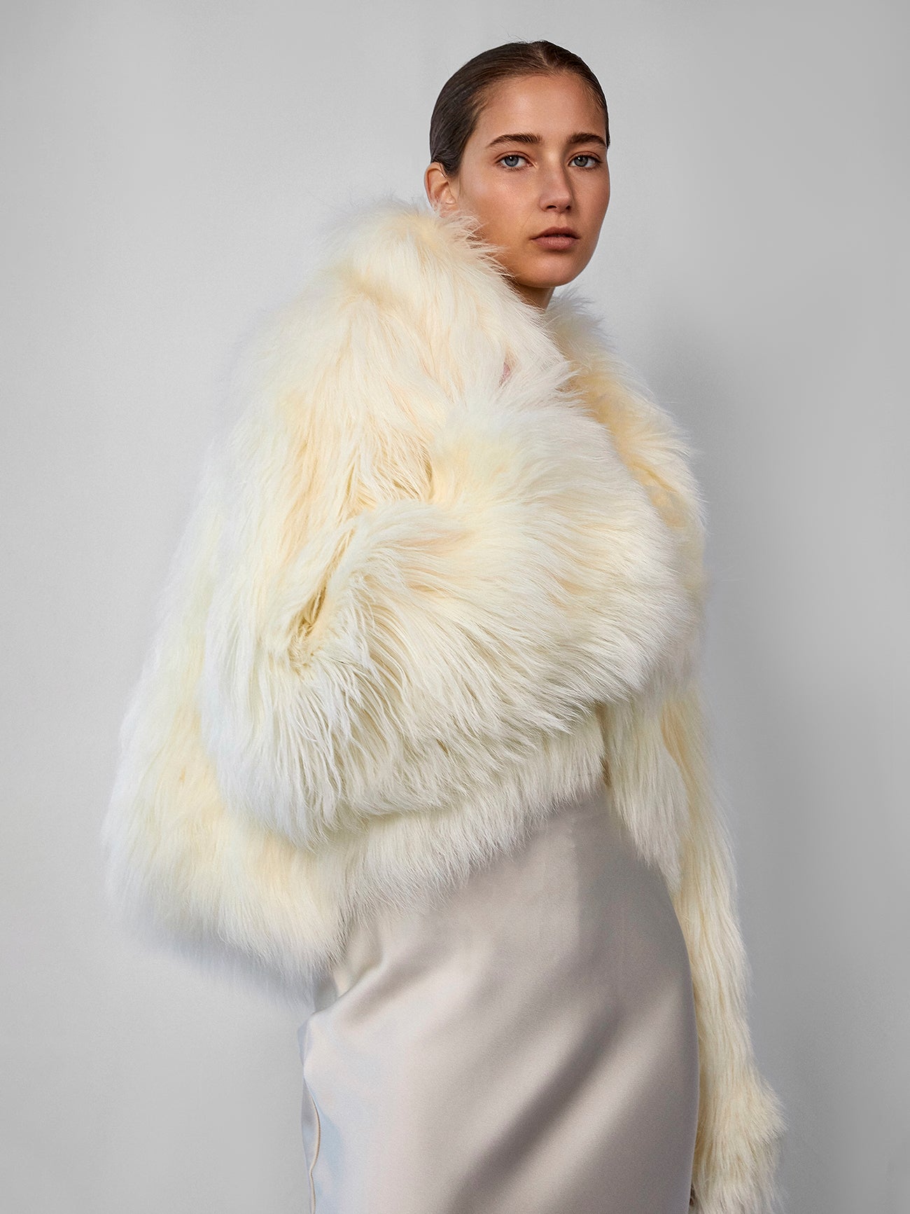 The Battersea Shearling in Ecru