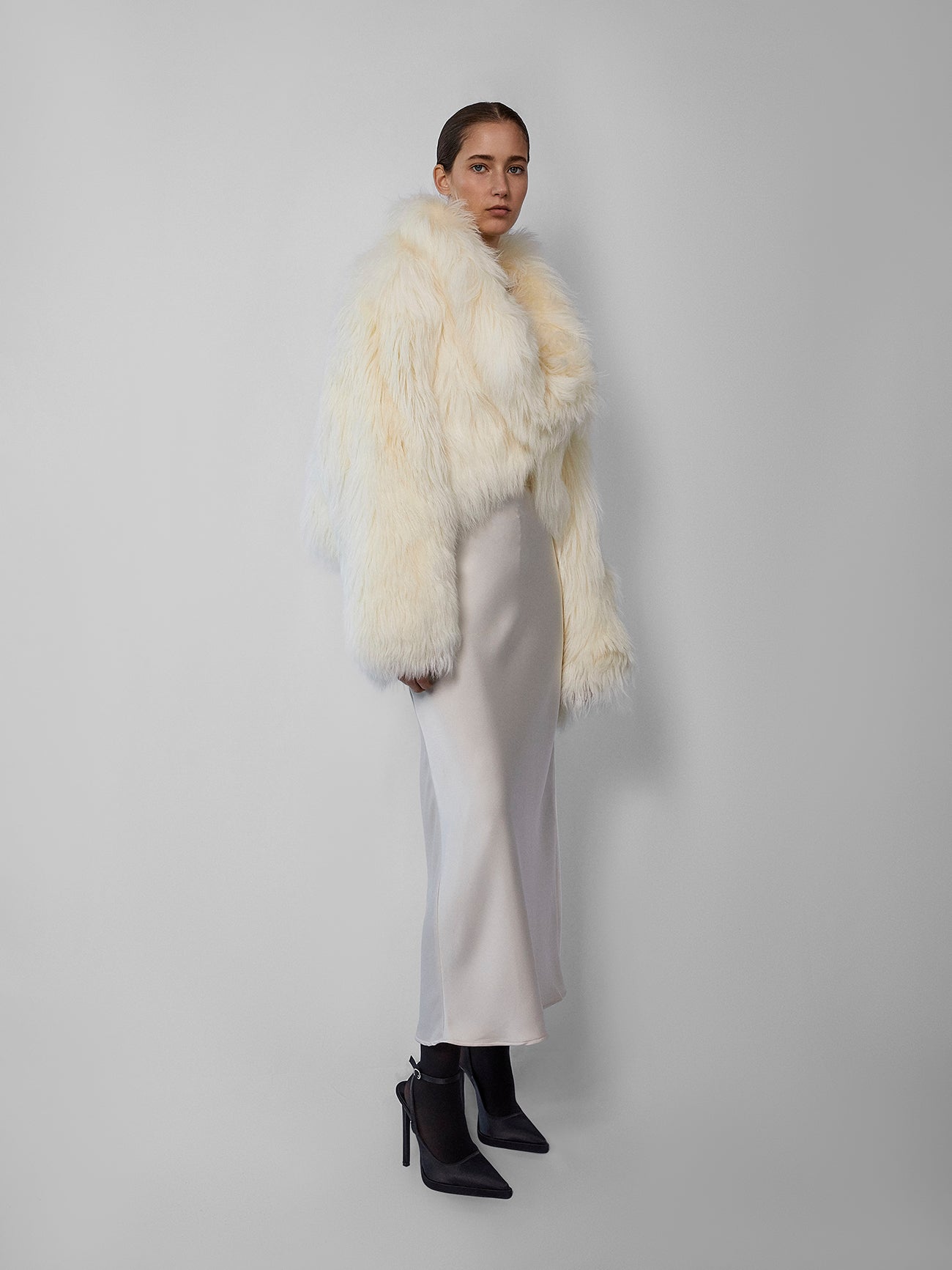 The Battersea Shearling in Ecru