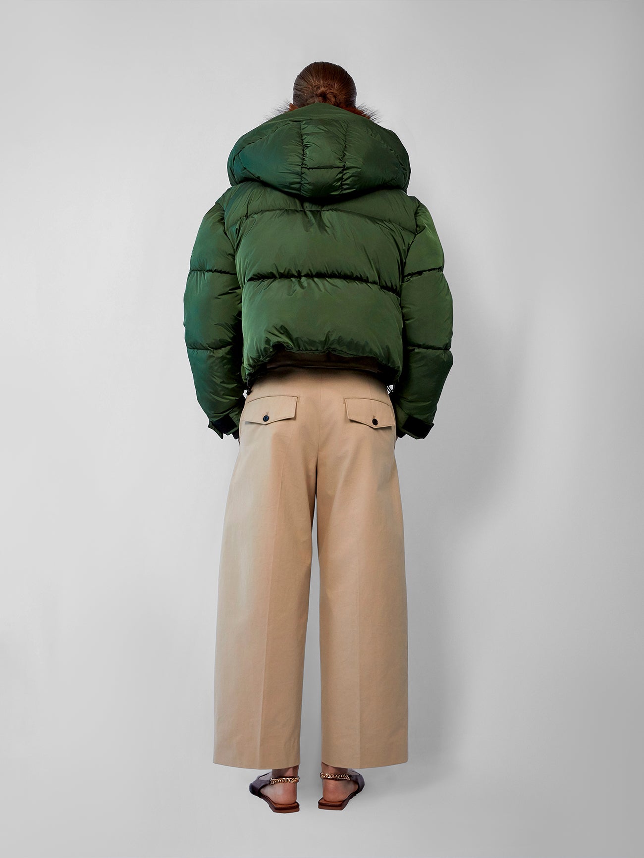 Hyde Short Puffer in British Racing Green