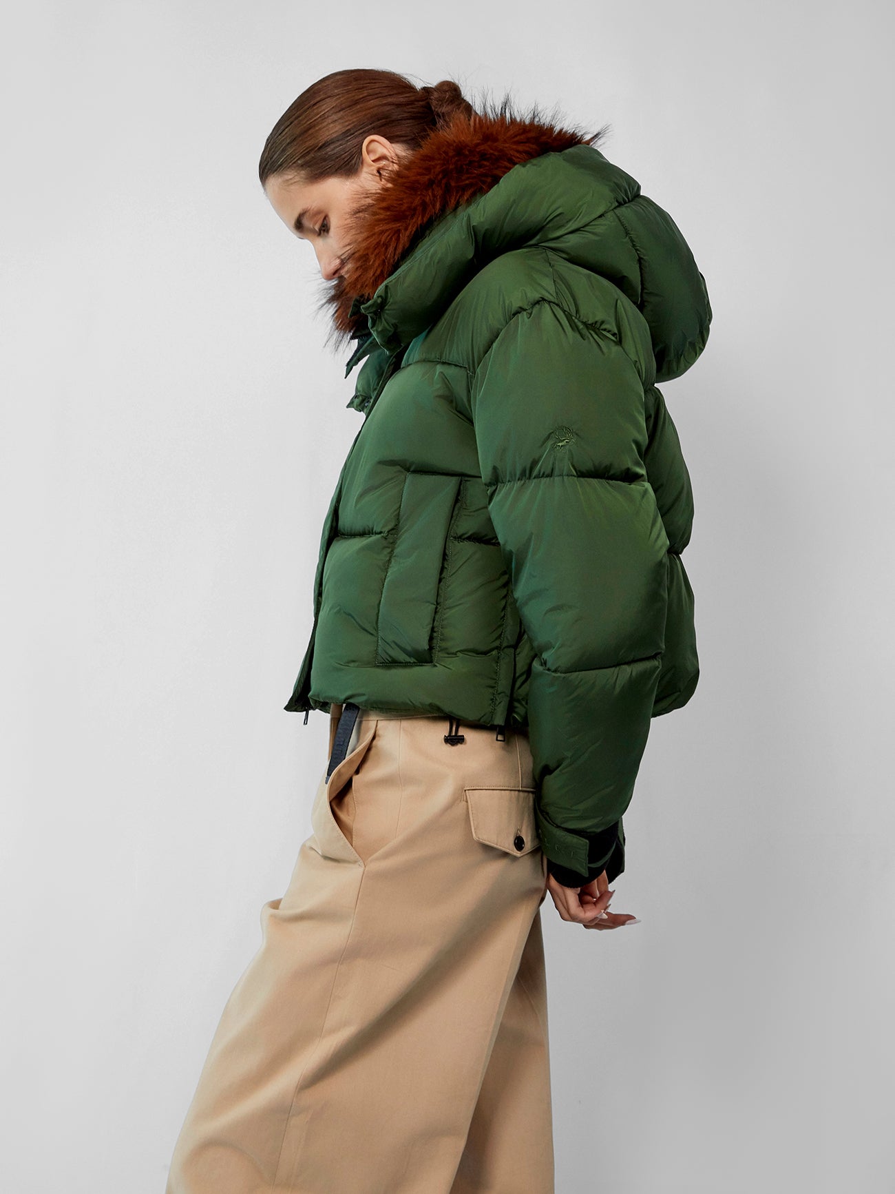 Hyde Short Puffer in British Racing Green