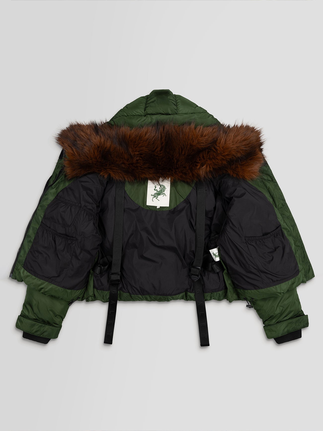 Hyde Short Puffer in British Racing Green