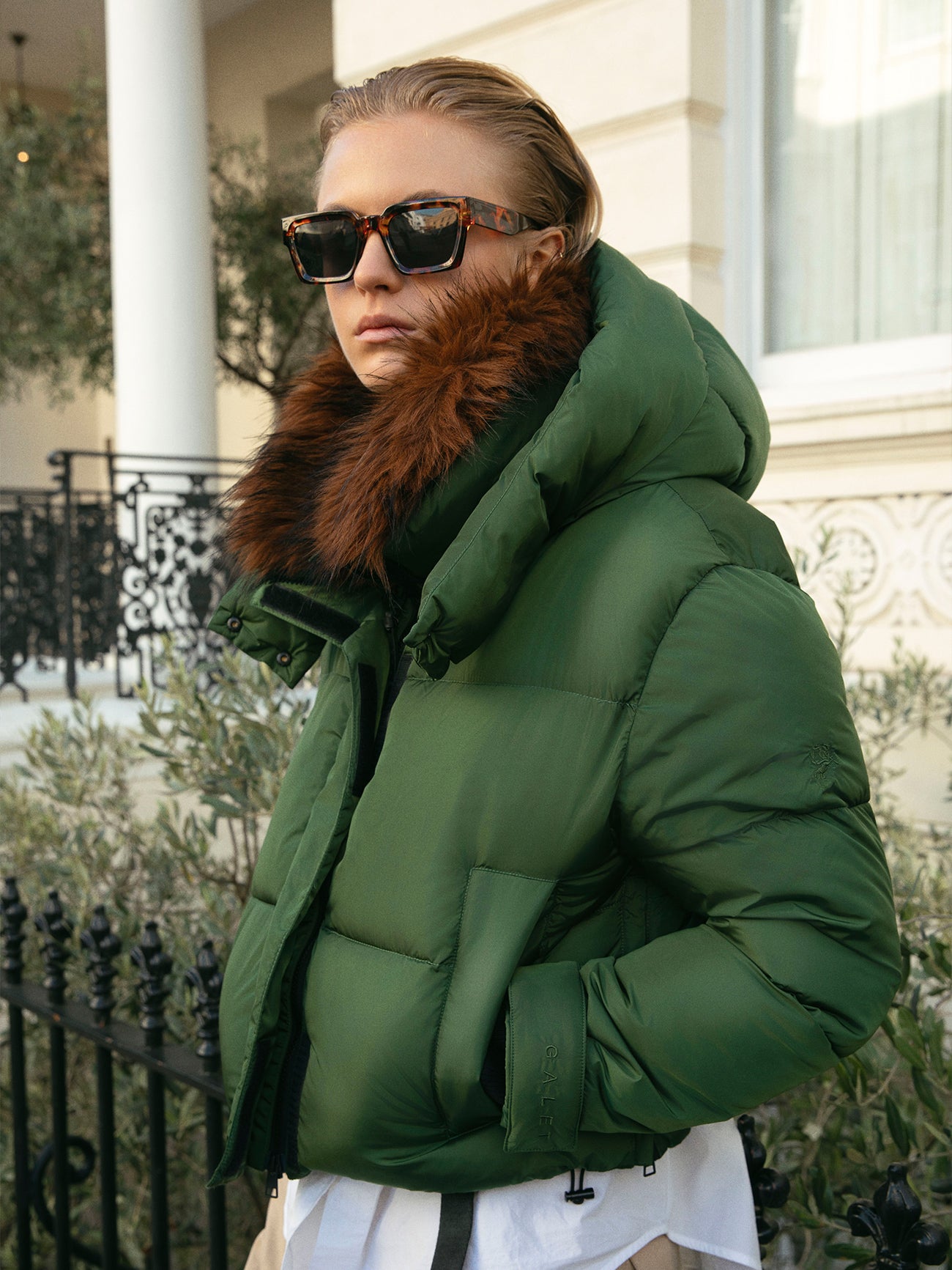 Hyde Short Puffer in British Racing Green