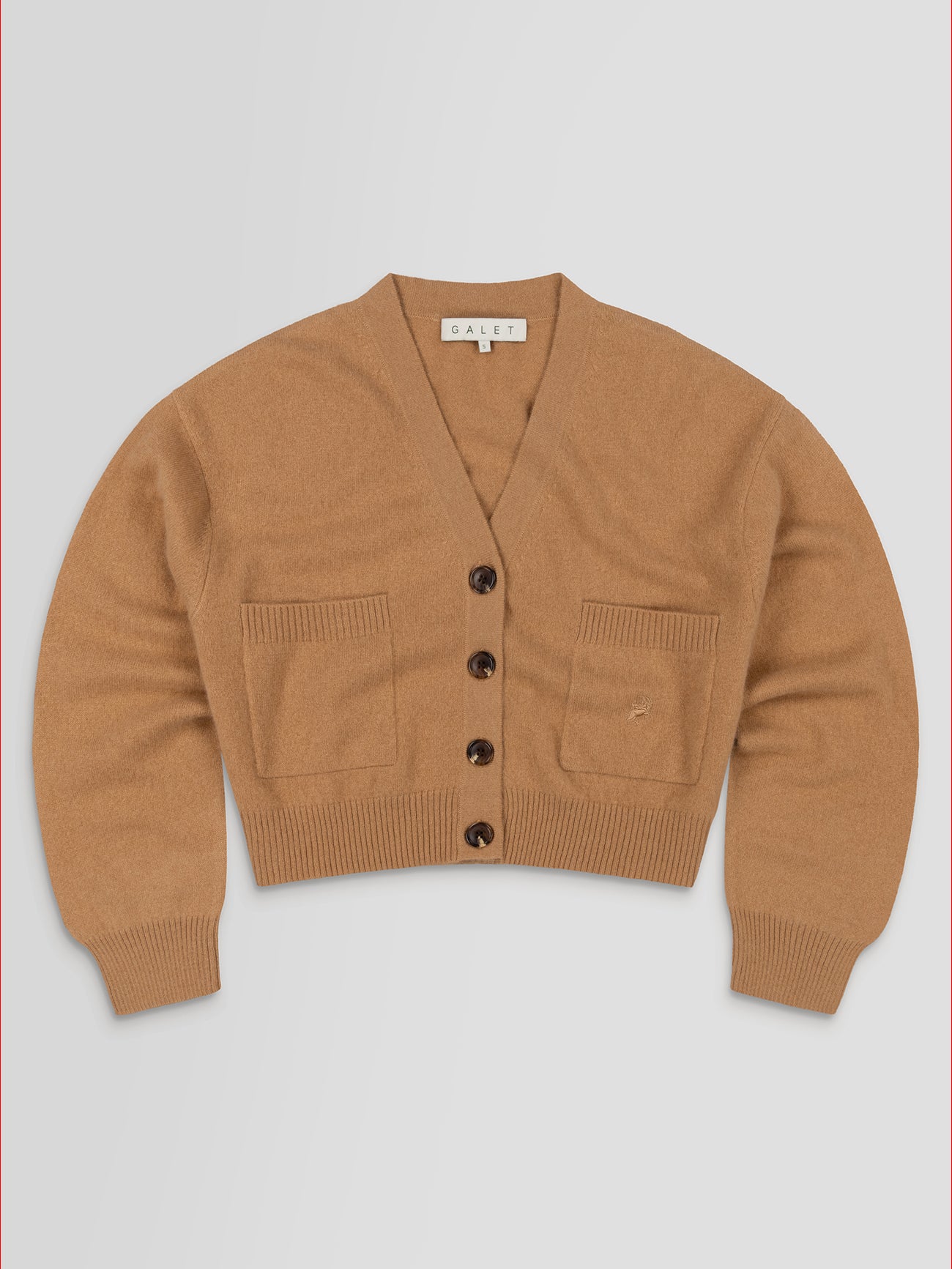 The Cashmere Cardi in Tan