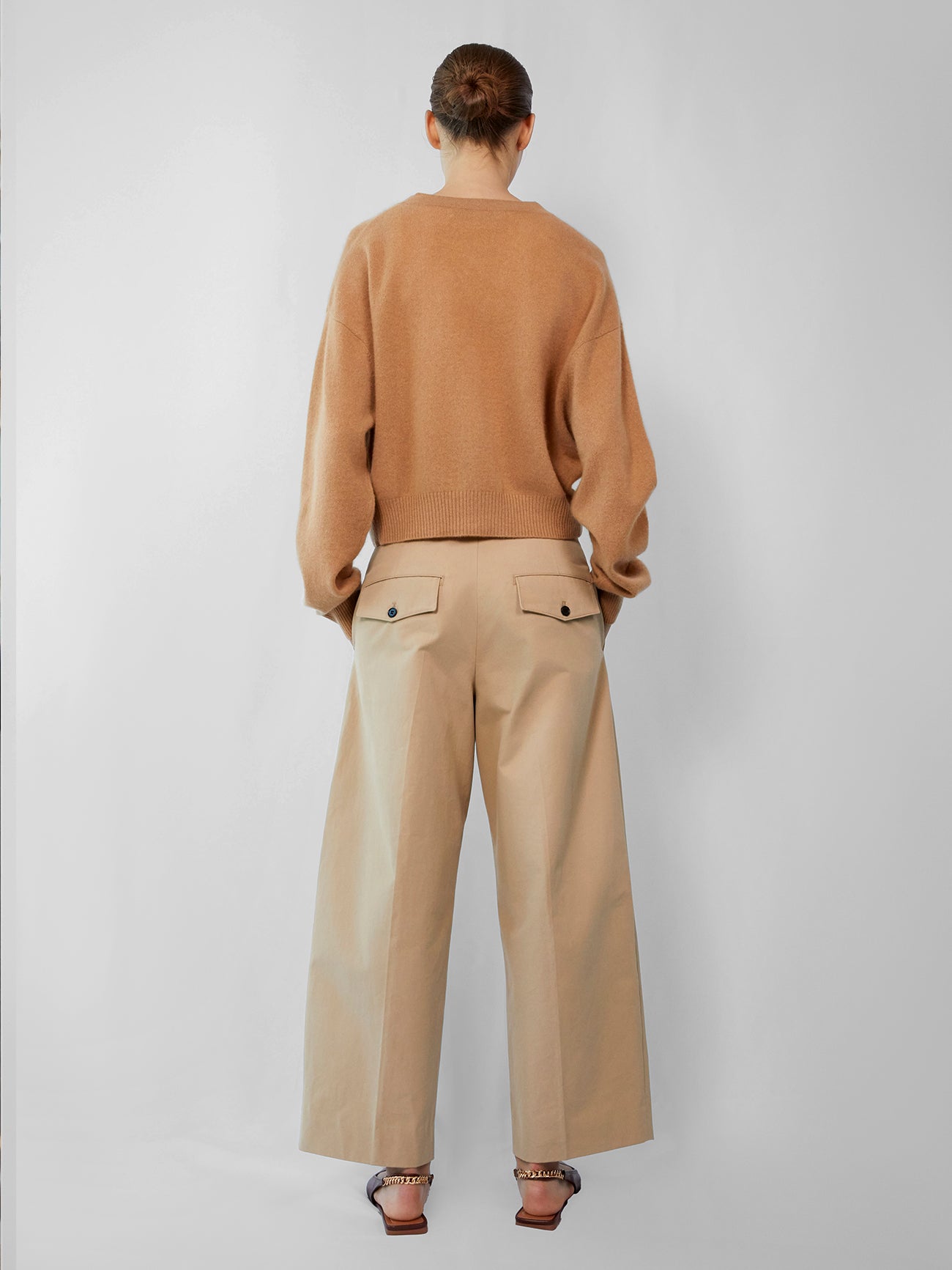 The Cashmere Cardi in Tan